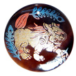 Round 50mm Blacktab Shell Handpainted