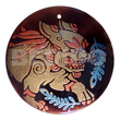 Round 50mm Blacktab Shell Handpainted