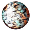 Round 50mm Blacktab Shell Handpainted