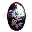 Round 50mm Blacktab Shell Handpainted