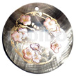 Round 50mm Blacklip Shell Handpainted