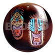 Round 50mm Blacktab Shell Handpainted
