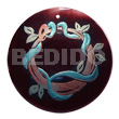 Round 50mm Blacktab Shell Handpainted