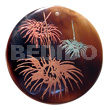 Round 50mm Blacktab Shell Handpainted