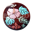 Round 50mm Blacktab Shell Handpainted
