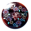 Round 50mm Blacktab Shell Handpainted