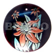Round 50mm Blacktab Shell Handpainted