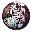 Round 50mm Blacktab Shell Handpainted