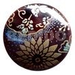 Round 50mm Blacktab Shell Handpainted