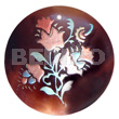 Round 50mm Blacktab Shell Handpainted