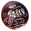 Round 50mm Blacktab Shell Handpainted