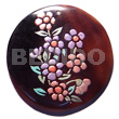 Round 50mm Blacktab Shell Handpainted