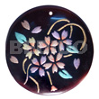 Round 50mm Blacktab Shell Handpainted