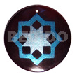Round 50mm Blacktab Shell Handpainted