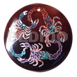 Round 50mm Blacktab Shell Handpainted