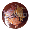 Round 50mm Blacktab Shell Handpainted