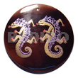 Round 50mm Blacktab Shell Handpainted