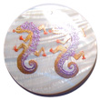 Round 50mm Kabibe Shell Handpainted