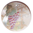 Round 50mm Kabibe Shell Handpainted