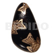 Glossy Black 45mmx25mm Nat. Wood