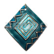 Handpainted And Colored Diamond 48mmx40mm