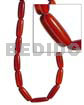 Elongated Tube Red Horn 26mmx7mm