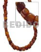5x5mm Amber Diced Golden Horn