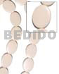 Flat Oval White Bone 5x20x26mm