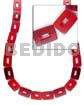 Red 25mmx18mm Rectangular Horn 12mmx6mm