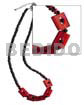 2-3mm Black Coco Heishe Red