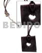Black Wax Cord Square Black