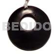 Round Black Horn Hole 40mm