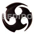 Round Celtic Black Horn 40mm