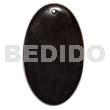 40mmx20mm Oval Black Horn