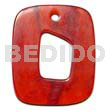 40mmx35mm Rectangular Rounded Edges Red