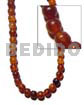 Amber Golden Horn Beads 10mm