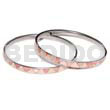 Laminated Hammershell Nat. White/pink Zigzag