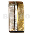 52mmx25mm Cracking Laminated Brownlip/MOP Shell