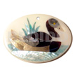 50mmx68mm Crme Glossy Oval Resin
