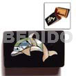 Wooden Jewelry Box Blue Top