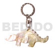 40mm Carved MOP Shell Keychain