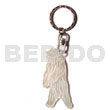 40mm Carved MOP Shell Keychain/bear