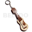 100mmx30mm Polished Wooden Guitar Keychain