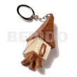 65mmx23mm Polished Wooden Hut Keychain