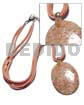 2 Layers Leather Thong Oval