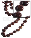 Brown Kukui Nuts Ribbon Lei