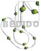 Single Row White Glass Beads