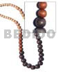Graduated Nat. Wood Beads In