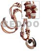 2 Rows Amber Glass Beads