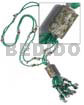 2 Layers Green Glass Beads